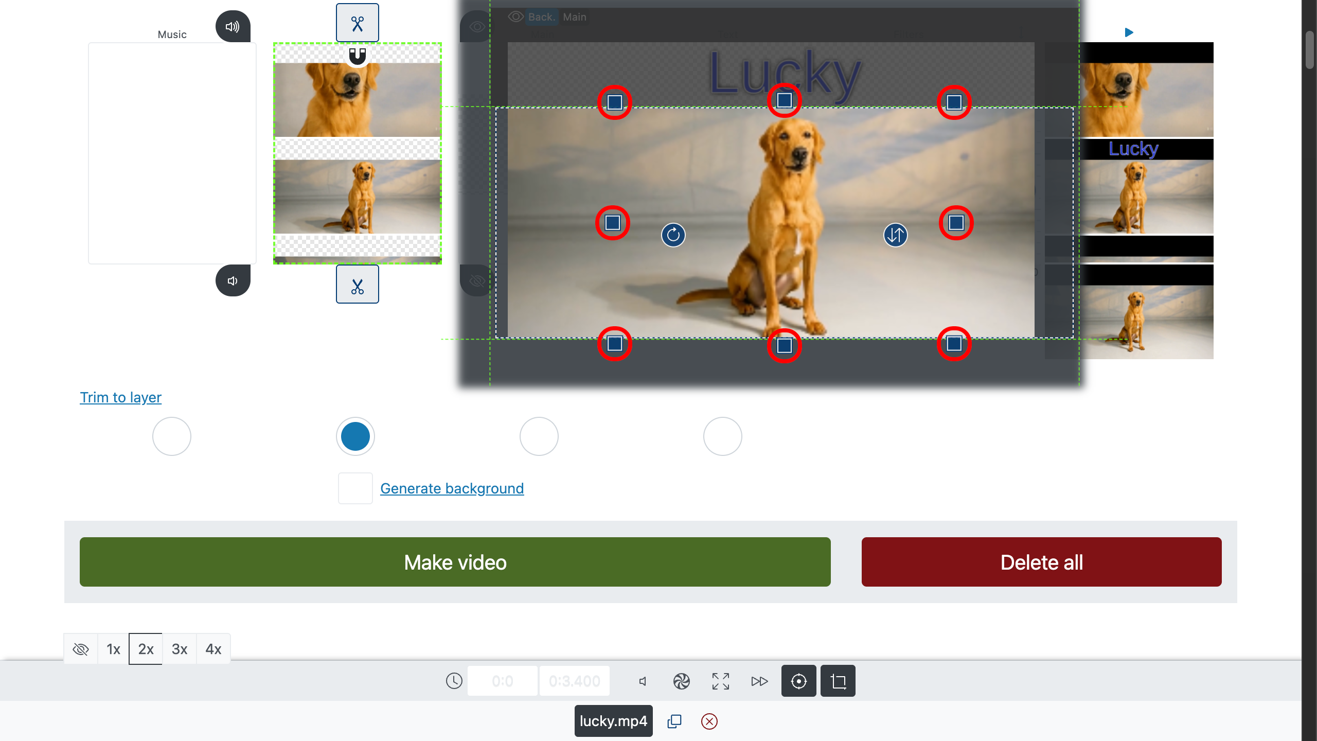 Add text to video - text above the video