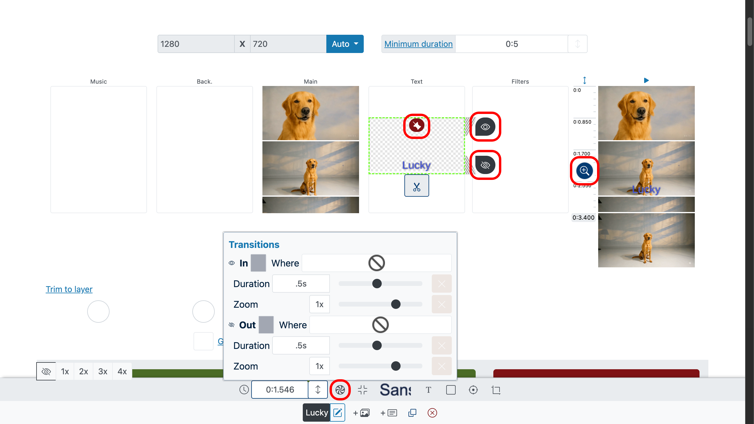 Add text to video - appearing and disappearing