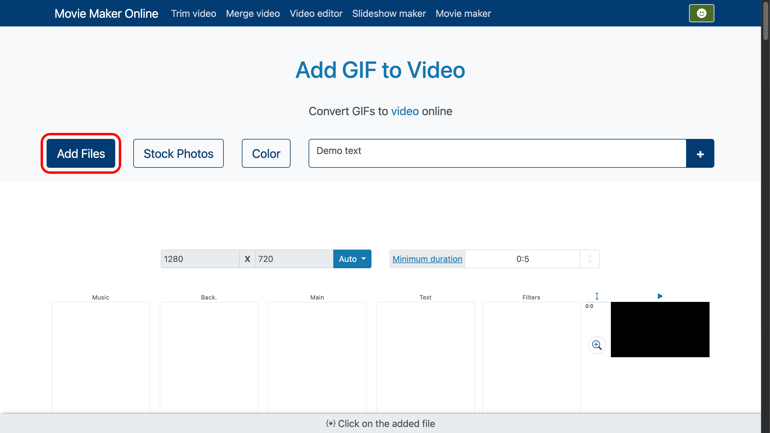 Конвертировать gif в видео - загрузите gif в Видеоредактор.ru